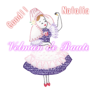 Embroidery sticker; Dancing Folk Dance Natalia