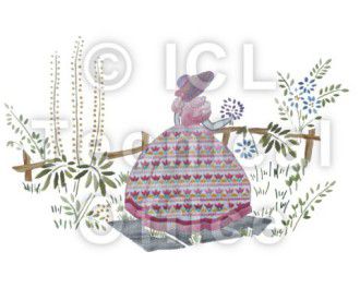 刺繍デザイン画像004：園遊会の麗人（ピンク）